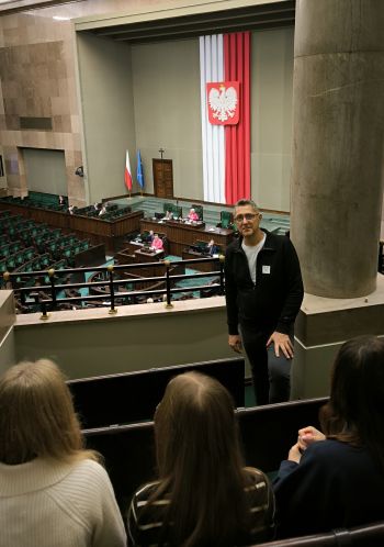 Uczniowie na wycieczce w Warszawie